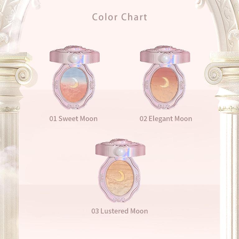 millefee COLORROSE 女王浮雕漸層腮紅-01 甜美的月亮